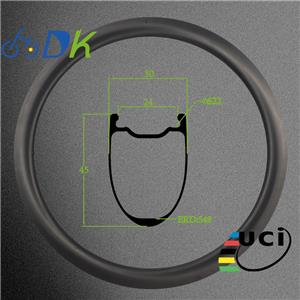 DK 45mm Aero Carbon Gravel Bike Rims Lightweight Performance