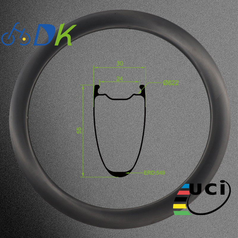 DK 55mm Aero Carbon Gravel Bike Rims Lightweight Performance