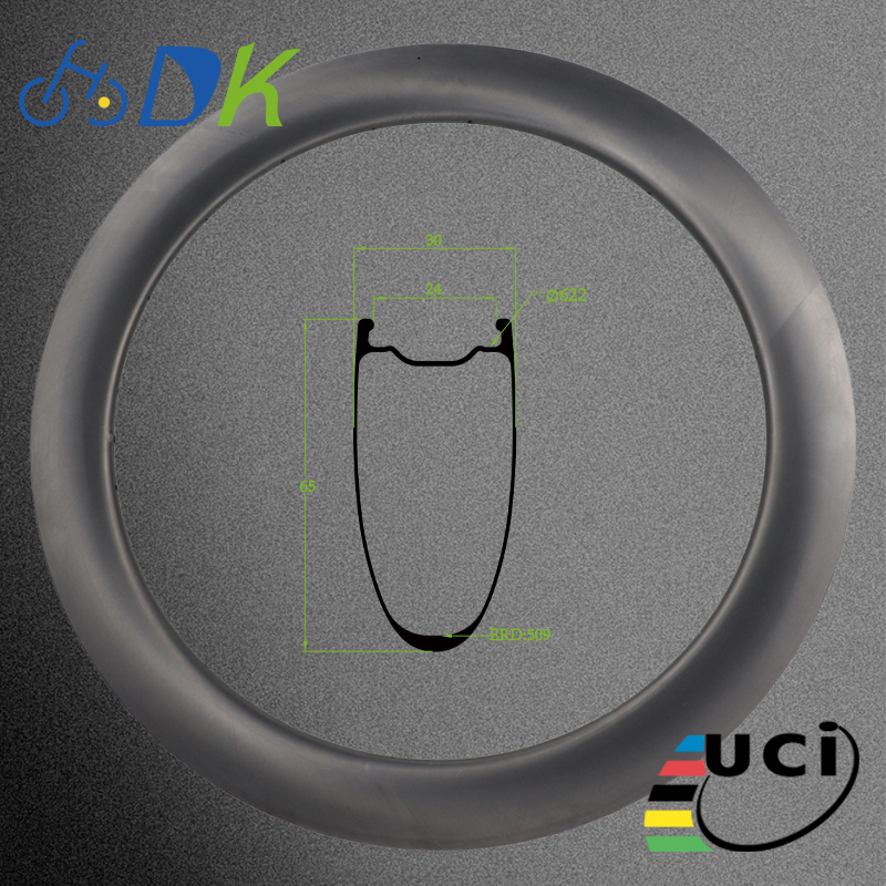 DK 65mm Aero Carbon Gravel Bike Rims Lightweight Performance