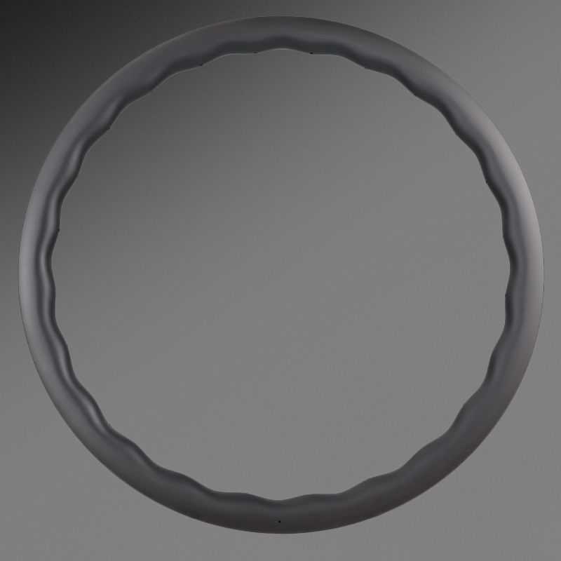 30mm Internal Width Wave Carbon Gravel Rim 700C Hooked Tubeless