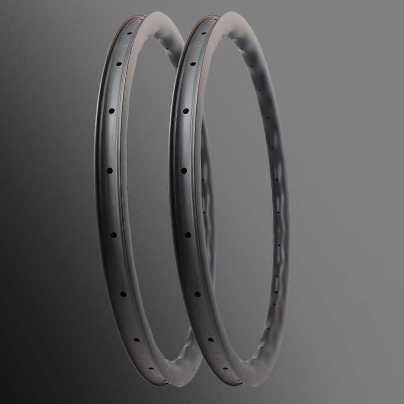 30mm Internal Width Wave Carbon Gravel Rim 700C Hooked Tubeless