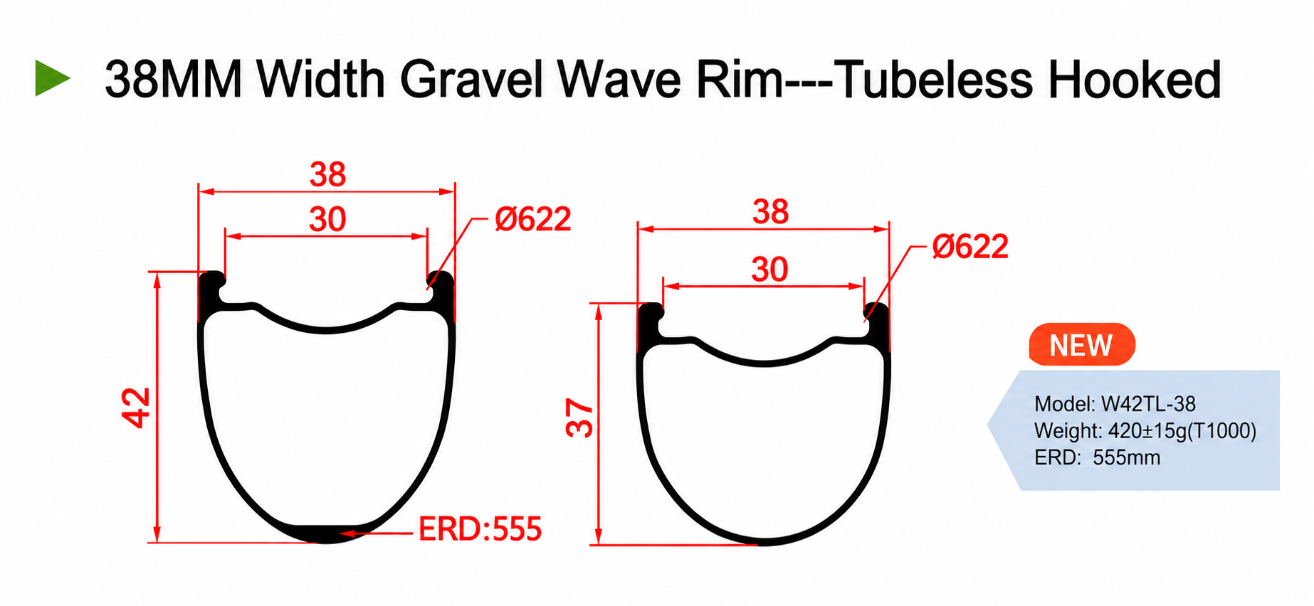 wave carbon gravel rim