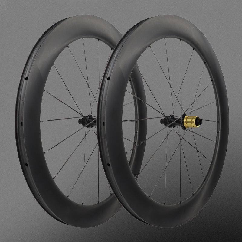 DK Carbon Spoke Road Bike Disc Wheelset 65mm Depth 30mm Width