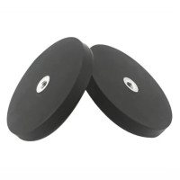 D43 gummibelagte magneter med fladt indvendigt gevind