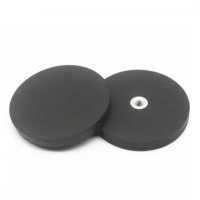 D43 gummibelagte magneter med fladt indvendigt gevind