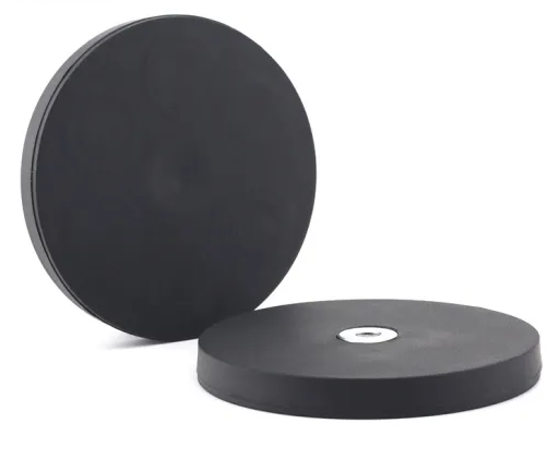 D43 gummibelagte magneter med fladt indvendigt gevind