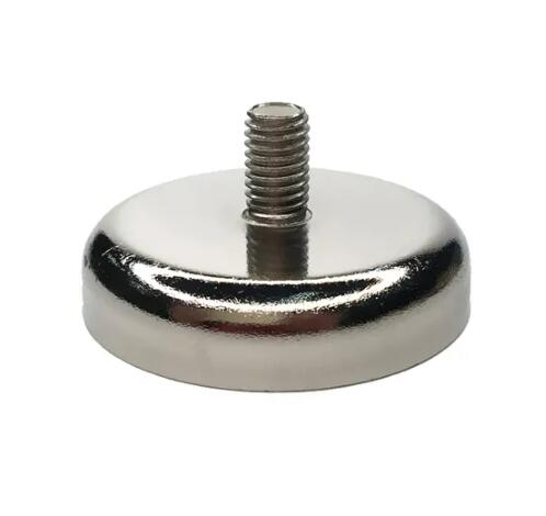 Neodymium Pot Magnets with External Thread
