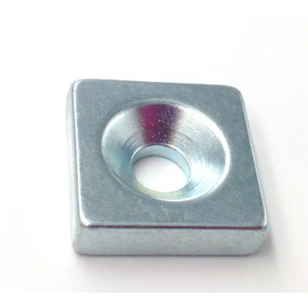 Blok forsænkede neodymmagneter 15 x15 x4mm