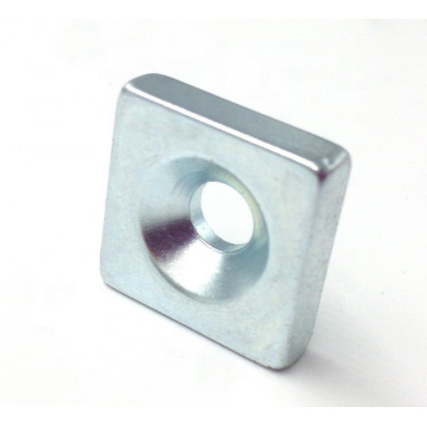 Blok forsænkede neodymmagneter 15 x15 x4mm