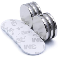 Neodymium Disc Magnets with Double-Sided Adhesive