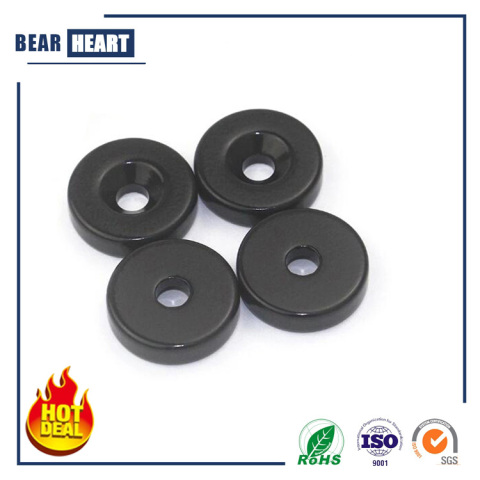 Sort epoxybelagt forsænket neodymmagnet
