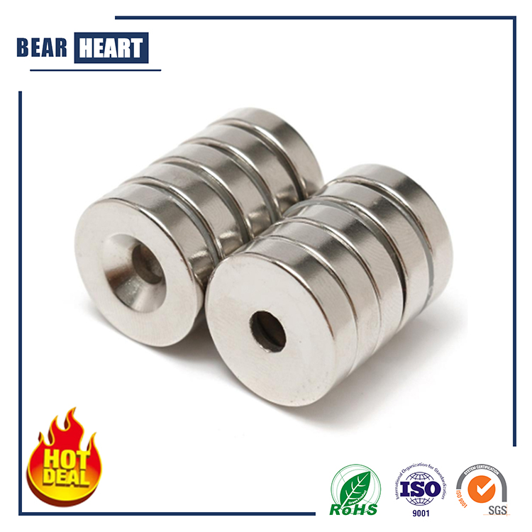 5-Pack N35 Neodymium Block Magnets - 30x10x5mm With 2 Countersunk Holes, Rare Earth Strong