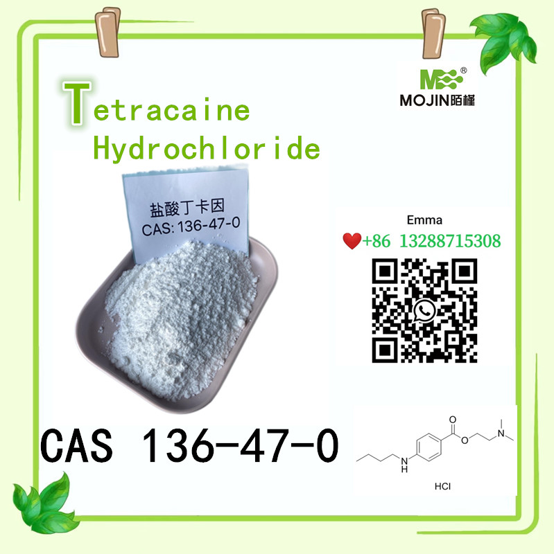 Clorhidrato de tetracaína 99% polvo blanco en stock