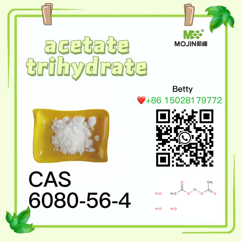 Valkoinen kiinteä lyijyasetaattitrihydraatti CAS 6080-56-4