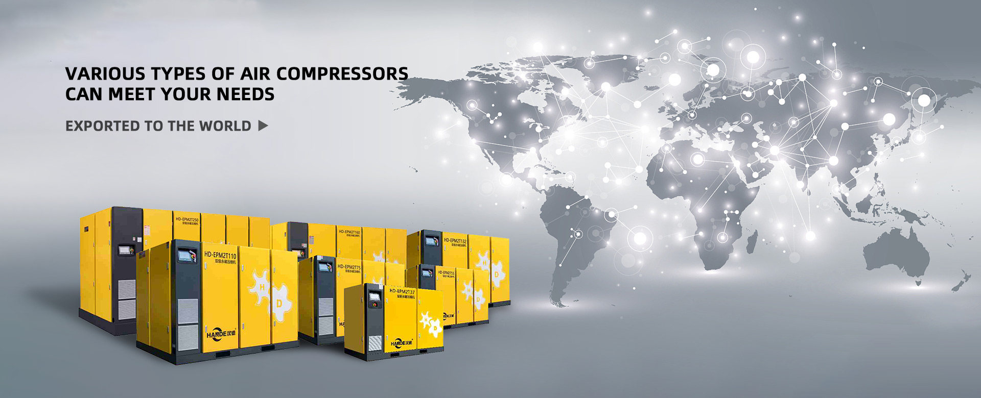 Compressor de ar parafuso PM VFD de compressão de estágio duplo