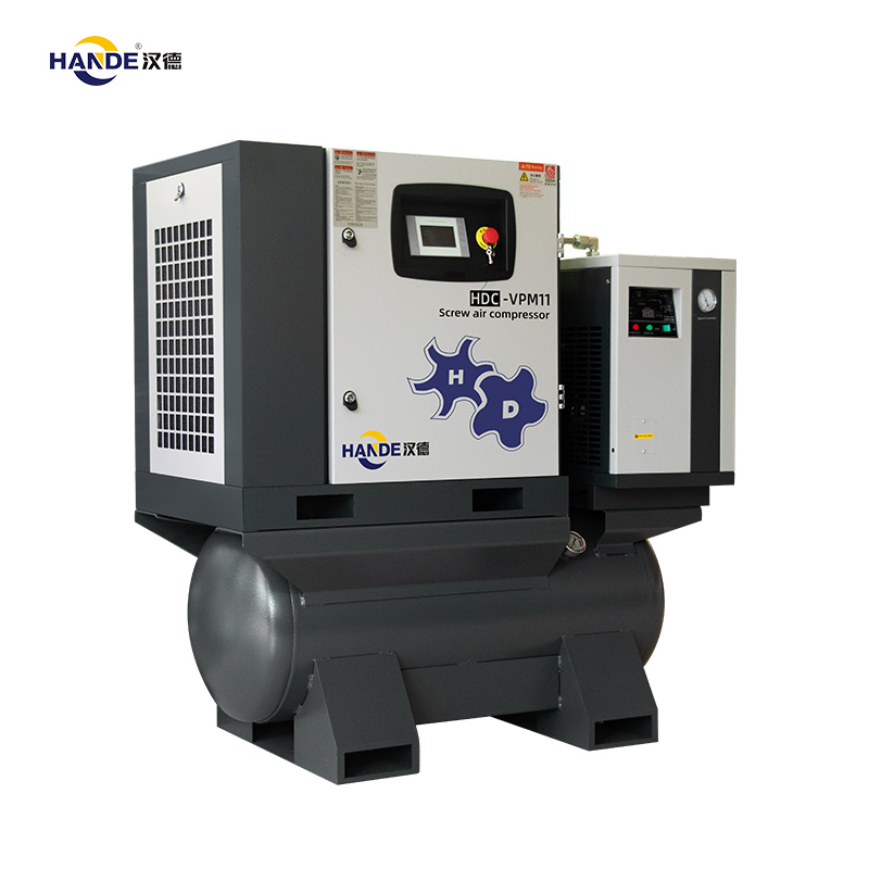 Compressor de ar de parafuso HANDE PM VSD 11KW 15HP 4 em 1 HDC-VPM11