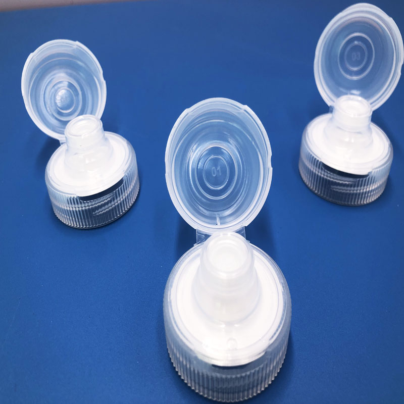 38mm plastic flip top lid transparent color 38/400