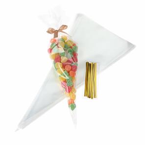 Cellophane BOPP CPP PLA Triangle Cone-shaped Candy Bag