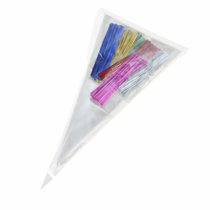 Cellophane BOPP CPP PLA Triangle Cone-shaped Candy Bag