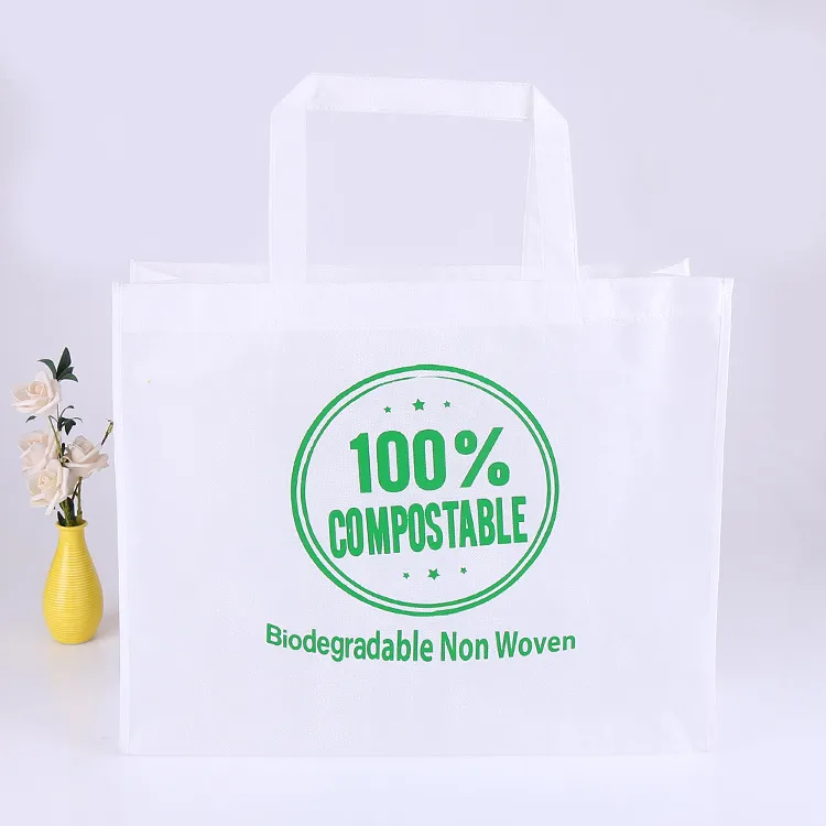 Sustainable PLA Handle Non-woven Shopping Bags