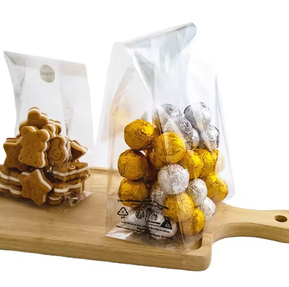 Cello Block Bottom Bags with Card Base
