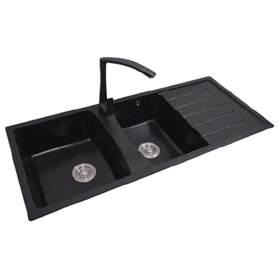 Black Granite Composite Kitchen Sink Quartz Sink