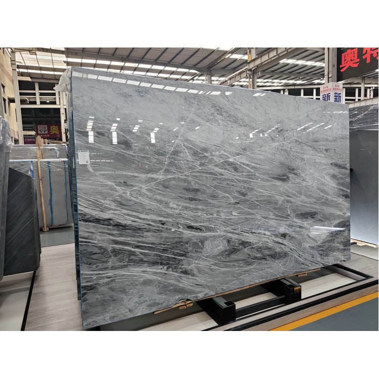 Natural Stone Luxury Modern Style Himalayas Grey Marble Kitchen