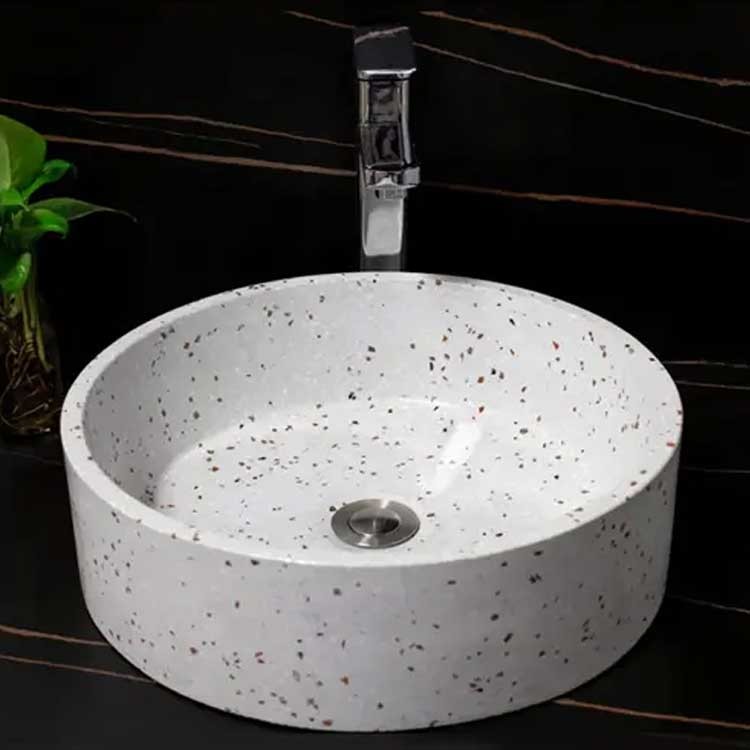 Vanity top Basin With Faucet Hole Ceramic Sink