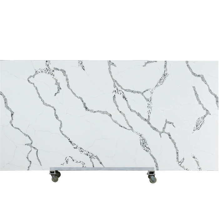 Customized Panda White Stone Quartz Counter Top Slabs