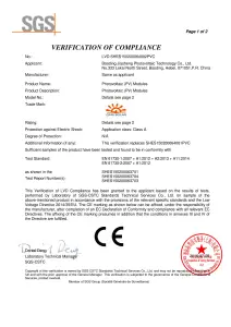 Maginoo polycrystalline module CE sertipiko