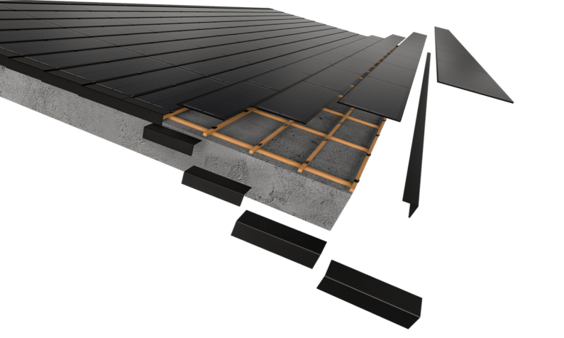 solar roof tiles terracotta