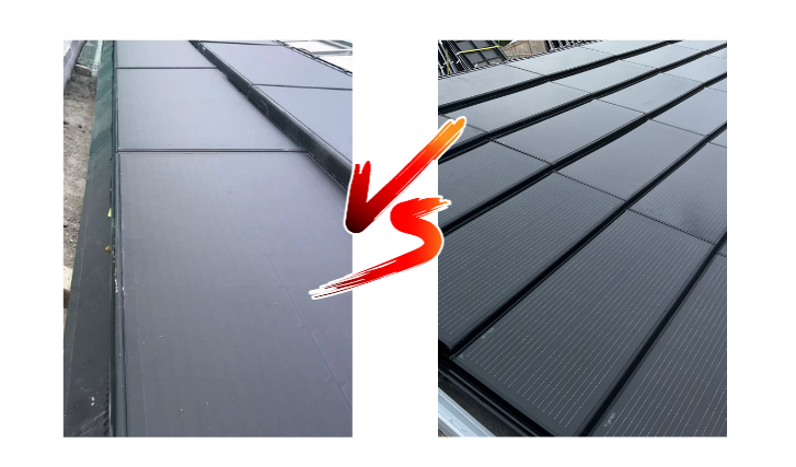 Invisible busbar solar roof tiles