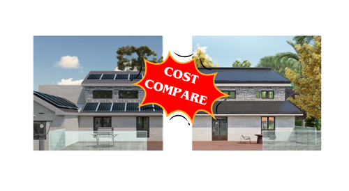 Solar panels cost VS Solar roof tiles cost