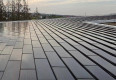 90W Φωτοβολταϊκές πλάκες έρπητα ζωστήρα σειράς O Μέγιστη Μαύρο ηλιακό κεραμίδι στέγης