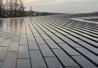 90W Photovoltaic slates shingles O max series Black solar roof tile