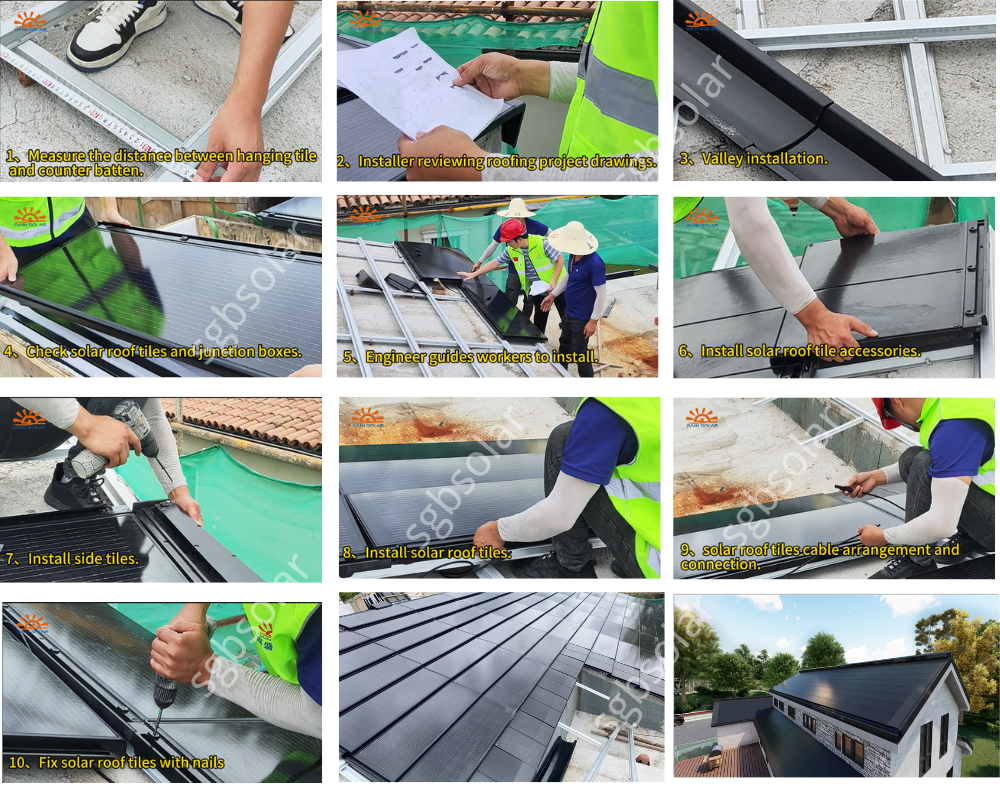 Solar Roof Tiles Installation