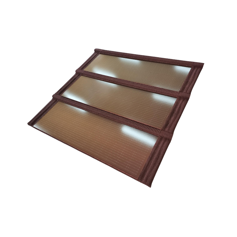 Klasikong istilong pulang metal na pinahiran ng flat solar roof tile