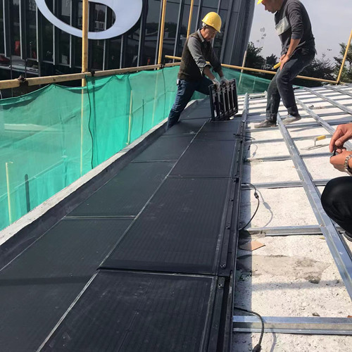 Telhas solares de barramento invisível de Shenzhen Projeto——T MAX O