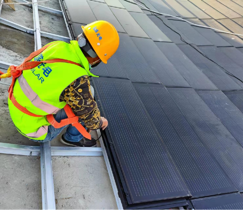 Hebei Xiong''an New Area Gas Station Convenience Store Solar Roof Tile Project (37kw)——T Max O