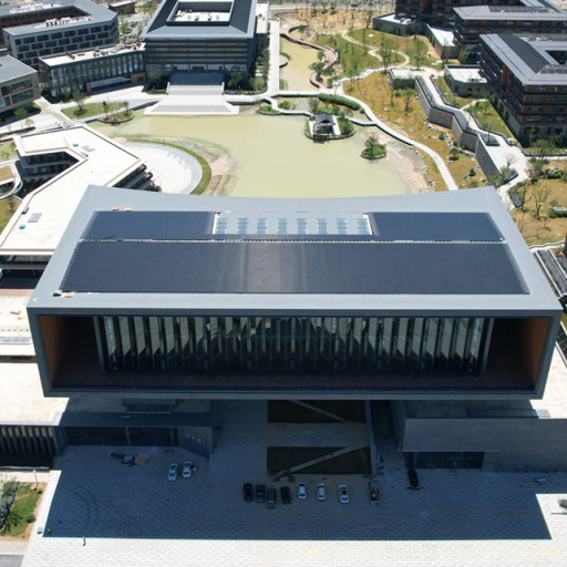 China's Largest Near-Zero Energy Library BIPV Solar Roof Tile Project (519.1KW)