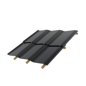 Curved Solar Tile with Classical Aesthetics