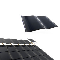 Böjd solpanel med klassisk estetik