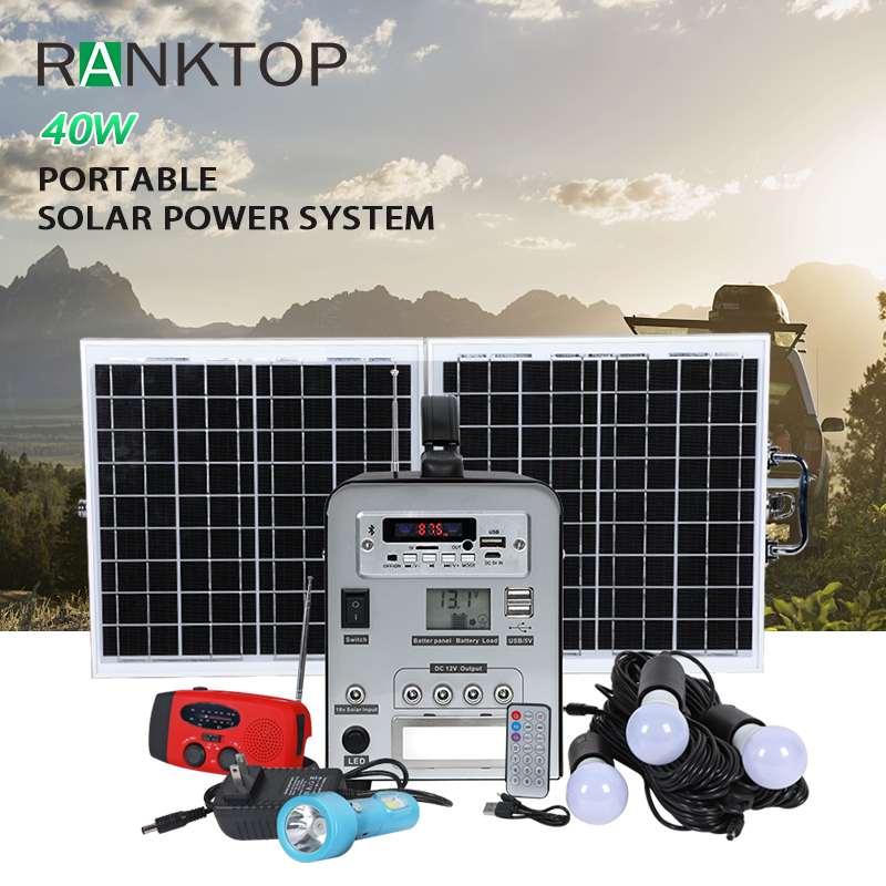 Home Camping Mobile Portable Solar Power Energy System