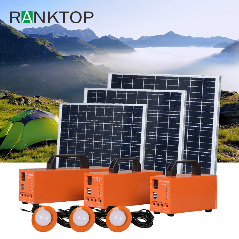 outdoor mini portable led lighting panel solar system home