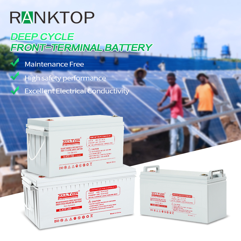 Solar Gel Battery Rechargeable 12V 48V LiFePO4 Solar Storage Battery