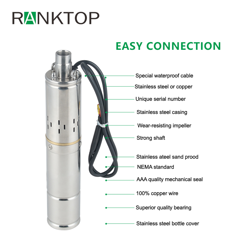 borehole solar powered water pump solar panel system