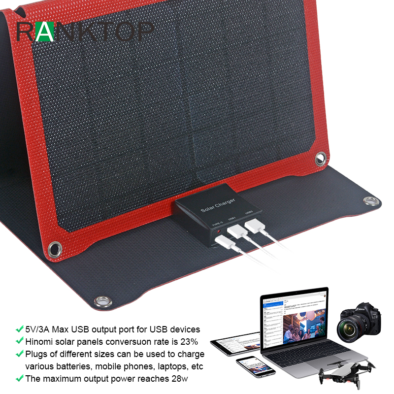 Rechargeable USB Camping Mobile Folding Solar Battery Panels