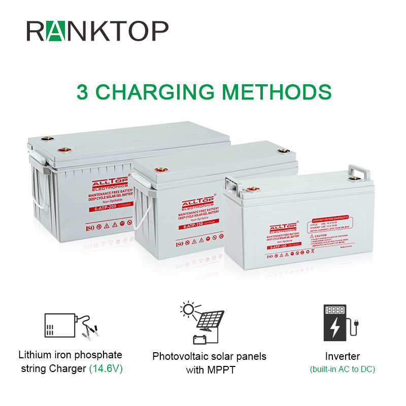 Soalr Deep Cycle Solar Storage Battery 12V 48V Lead Acid Batteries