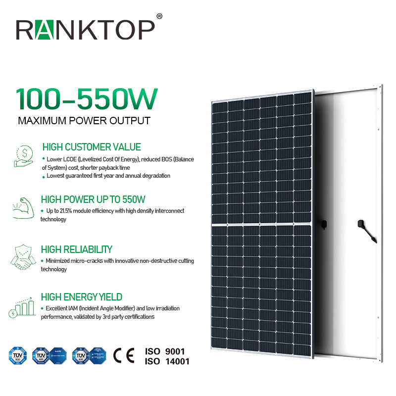 Best Wholesale 550W My Solar Monocrystalline PV Solar Panels Solar Renewable Energy Power System