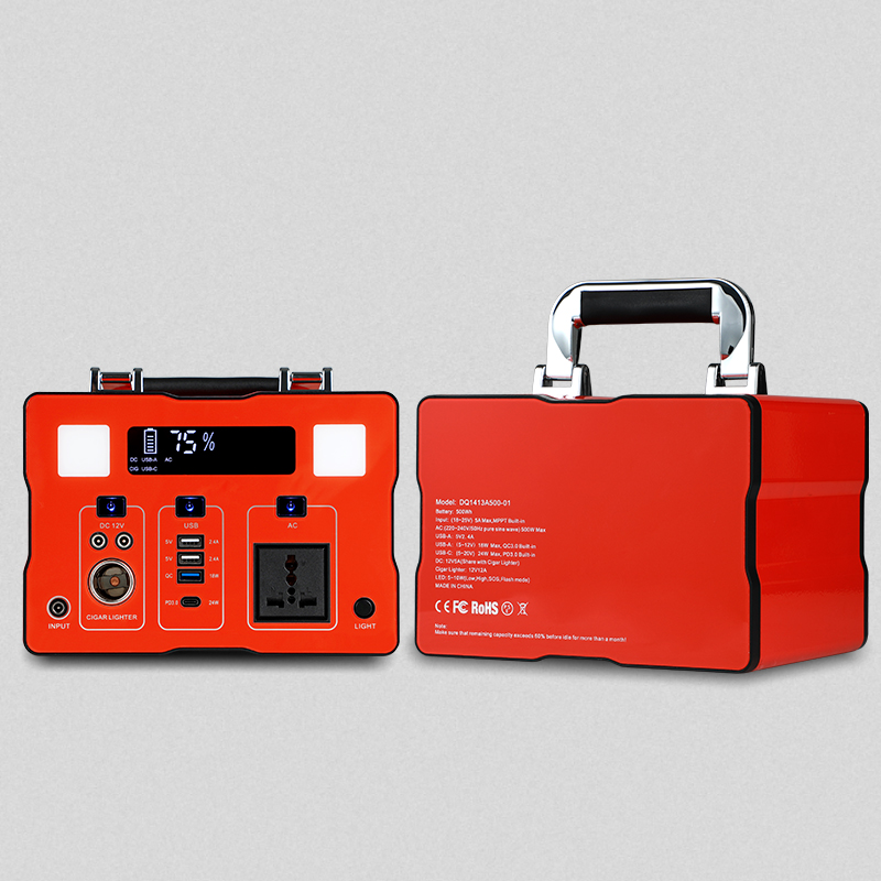 Portable Solar Power System with LED Light and AC Output